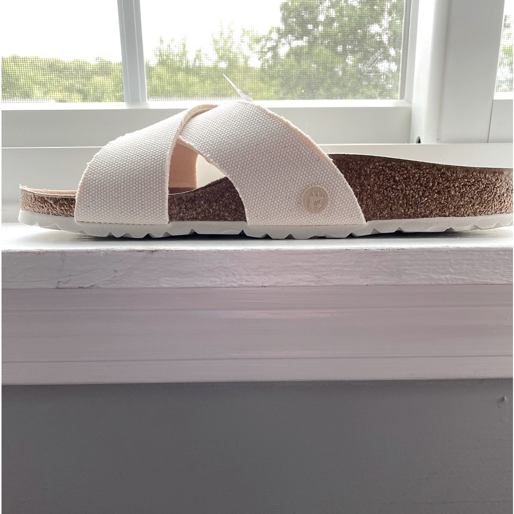 🩴 ☀️ Birkenstock Sienna II Rivet Logo Sandal in Eggshell VEGAN